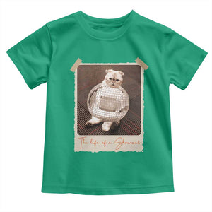 The Life Of A Showcat Toddler T Shirt Funny Vintage Photo Cat Era TS10 Irish Green Print Your Wear