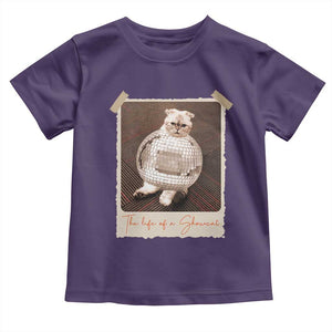 The Life Of A Showcat Toddler T Shirt Funny Vintage Photo Cat Era TS10 Purple Print Your Wear