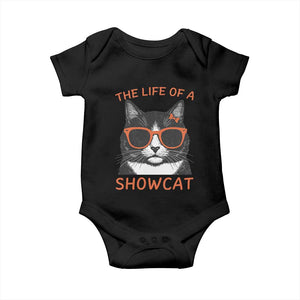 The Life Of A Showcat Baby Onesie Funny Cat Showgirl Era TS10 Black Print Your Wear