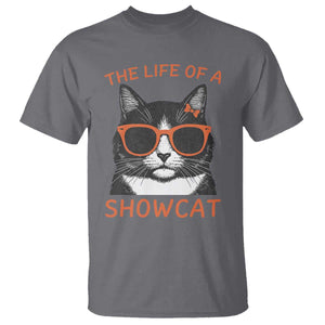 The Life Of A Showcat T Shirt Funny Cat Showgirl Era TS10 Charcoal Print Your Wear