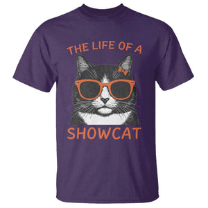 The Life Of A Showcat T Shirt Funny Cat Showgirl Era TS10 Purple Print Your Wear
