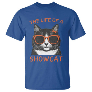 The Life Of A Showcat T Shirt Funny Cat Showgirl Era TS10 Royal Blue Print Your Wear