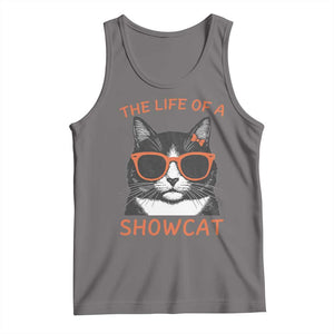 The Life Of A Showcat Tank Top Funny Cat Showgirl Era TS10 Deep Heather Print Your Wear