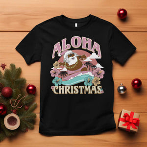 Hawaii Christmas T Shirt Retro African American Surfing Santa With Tattoos Aloha Christmas TS10 Black Print Your Wear