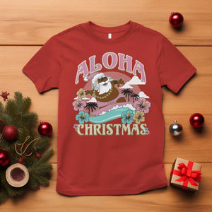 Hawaii Christmas T Shirt Retro African American Surfing Santa With Tattoos Aloha Christmas TS10 Red Print Your Wear