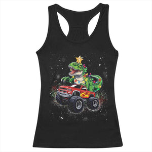 Christmas Dinosaur Monster Truck Racerback Tank Top TS10 Black Print Your Wear