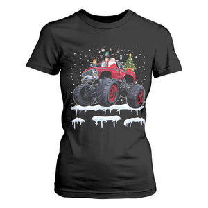 Christmas Santa Monster Truck T Shirt For Women American Offroad Xmas Boys Kids Toddler Youth TS10 Black Print Your Wear