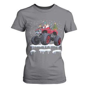 Christmas Santa Monster Truck T Shirt For Women American Offroad Xmas Boys Kids Toddler Youth TS10 Charcoal Print Your Wear