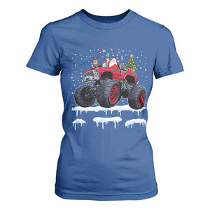 Christmas Santa Monster Truck T Shirt For Women American Offroad Xmas Boys Kids Toddler Youth TS10 Royal Blue Print Your Wear