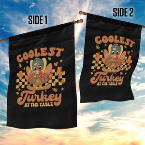 Thanksgiving Kids Garden Flag Coolest Turkey At The Table Boys Toddler Youth TS10 Print Your Wear