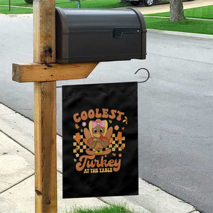 Thanksgiving Kids Garden Flag Coolest Turkey At The Table Girls Toddler Youth TS10 Print Your Wear