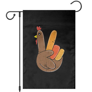 Thanksgiving Garden Flag Peace Sign Turkey Hand Cool Thanksgiving Hippie TS10 Black Print Your Wear