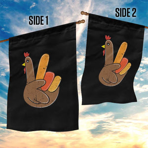 Thanksgiving Garden Flag Peace Sign Turkey Hand Cool Thanksgiving Hippie TS10 Print Your Wear