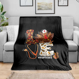 Thanksgiving Nurse Life Throw Blanket Love Turkey Fall TS10 Print Your Wear