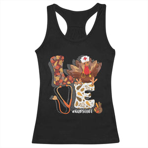 Thanksgiving Nurse Life Racerback Tank Top Love Turkey Fall TS10 Black Print Your Wear