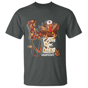 Thanksgiving Nurse Life T Shirt Love Turkey Fall TS10 Dark Heather Print Your Wear