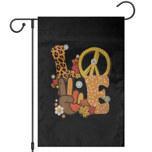 Thanksgiving Garden Flag Peace Sign Love Turkey Hand TS10 Black Print Your Wear