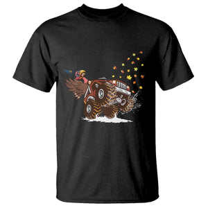 Thanksgiving Turkey T Shirt Riding Monster Truck Boys Kids TS10 Black Print Your Wear