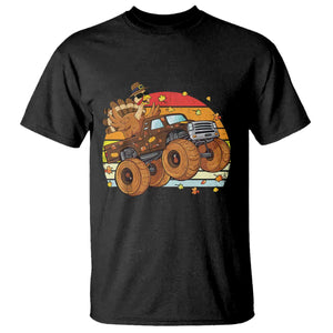 Thanksgiving Turkey Riding Monster Truck T Shirt Retro Fall Boy Tee Kids Autumn TS10 Black Print Your Wear