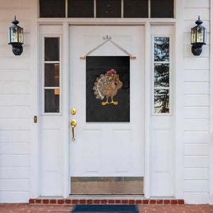 Funny Thanksgiving Garden Flag Turkey Women Girl Leopard Print Autumn Fall TS10 Print Your Wear