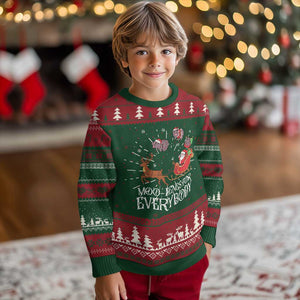 Christmas Moo Deng Knit Sweatshirt Moo-deng For Everybody Funny Xmas Santa TS10 Christmas Print Your Wear