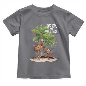Mele Kalikimaka Hawaiian Christmas Baby Shirt Deck The Palms Holiday Flamingo Beach Family Vacation In Hawaii TS10 Charcoal Print Your Wear