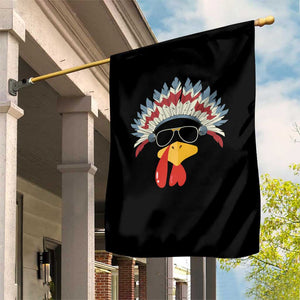 Funny Turkey Face Garden Flag Thanksgiving Family Group Native American Costumes TS10 Print Your Wear