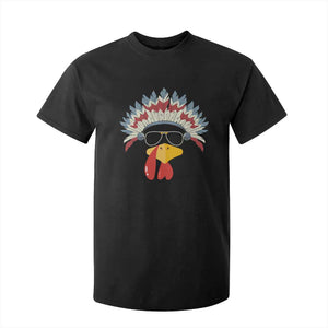 Funny Turkey Face T Shirt For Kid Thanksgiving Family Group Native American Costumes - Print Your Wear