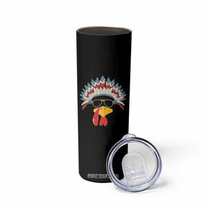 Funny Turkey Face Skinny Tumbler Thanksgiving Family Group Native American Costumes TS10 Print Your Wear