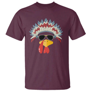 Funny Turkey Face T Shirt Thanksgiving Family Group Native American Costumes TS10 Maroon Print Your Wear