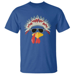 Funny Turkey Face T Shirt Thanksgiving Family Group Native American Costumes TS10 Royal Blue Print Your Wear