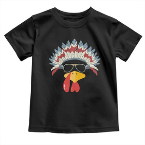 Funny Turkey Face Toddler T Shirt Thanksgiving Family Group Native American Costumes TS10 Black Print Your Wear