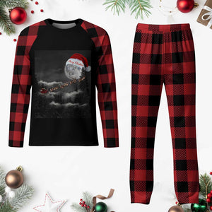 Merry Xmas Plaid Pajama Set Santa To The Moon TS10 Buffalo Plaid Print Your Wear