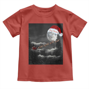 Merry Christmas Toddler T Shirt Santa To The Moon TS10 Red Print Your Wear