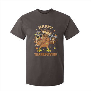 Funny Thanksgiving T Shirt For Kid Dabbing Gamer Turkey TS10 Dark Chocolate Print Your Wear