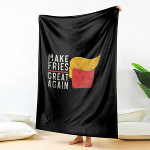 Funny Fries Throw Blanket Vintage Make Fries Great Again TS10 Print Your Wear