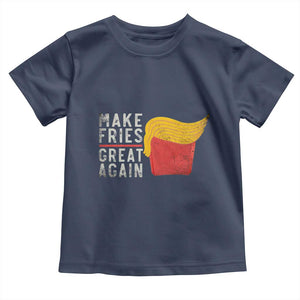 Funny Fries Toddler T Shirt Vintage Make Fries Great Again TS10 Navy Print Your Wear