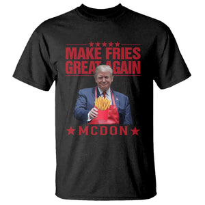 Funny Trump 2024 T Shirt McDon Trump Makes Fries Great Again TS10 Black Print Your Wear