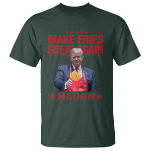 Funny Trump 2024 T Shirt McDon Trump Makes Fries Great Again TS10 Dark Forest Green Print Your Wear