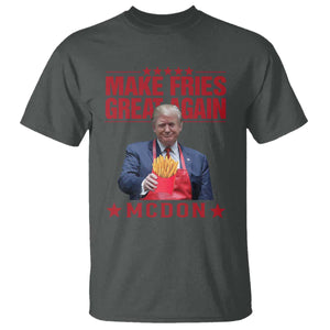 Funny Trump 2024 T Shirt McDon Trump Makes Fries Great Again TS10 Dark Heather Print Your Wear