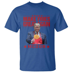Funny Trump 2024 T Shirt McDon Trump Makes Fries Great Again TS10 Royal Blue Print Your Wear