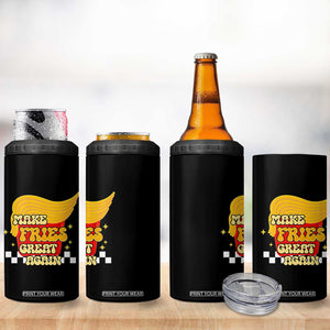 Funny Fries 4 in 1 Can Cooler Tumbler Make Fries Great Again Checkered TS10 Print Your Wear