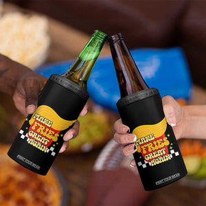 Funny Fries 4 in 1 Can Cooler Tumbler Make Fries Great Again Checkered TS10 Print Your Wear