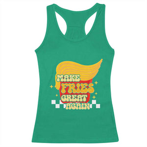 Funny Fries Racerback Tank Top Make Fries Great Again Checkered TS10 Irish Green Print Your Wear