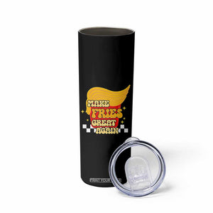 Funny Fries Skinny Tumbler Make Fries Great Again Checkered TS10 Print Your Wear