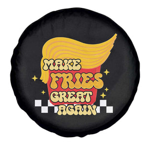 Funny Fries Spare Tire Cover Make Fries Great Again Checkered TS10 Print Your Wear
