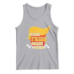 Funny Fries Tank Top Make Fries Great Again Checkered TS10 Athletic Heather Print Your Wear