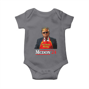 Funny Trump 2024 Baby Onesie Mac Daddy King McDon '24 TS10 Charcoal Print Your Wear