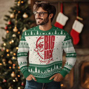 Santa Ugly Christmas Sweater Fun Retro Big Nick Energy TS10 Green Print Your Wear