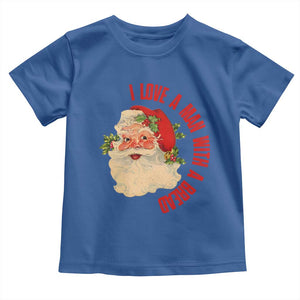 Christmas Santa Toddler T Shirt Fun Retro I Love A Man With A Beard TS10 Royal Blue Print Your Wear